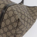 GUCCI GG Supreme Tote Bag PVC Beige Gold 197953 Auth BA10785-14