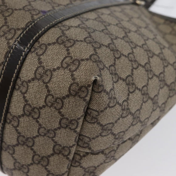 GUCCI GG Supreme Tote Bag PVC Beige Gold 197953 Auth BA10785