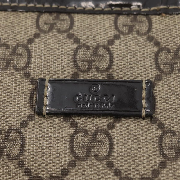 GUCCI GG Supreme Tote Bag PVC Beige Gold 197953 Auth BA10785