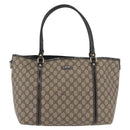 GUCCI GG Supreme Tote Bag PVC Beige Gold 197953 Auth BA10785-13