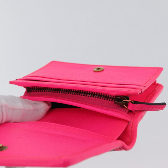 GUCCI Flora Zumi Wallet Leather Pink Gold 0959 536353 Auth BA10787V