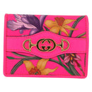 GUCCI Flora Zumi Wallet Leather Pink Gold 0959 536353 Auth BA10787V-13