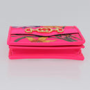 GUCCI Flora Zumi Wallet Leather Pink Gold 0959 536353 Auth BA10787V-6