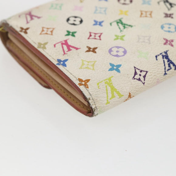 LOUIS VUITTON Monogram Multicolor Portefeuille Sarah Portemonnee M93532 Auth BA10789