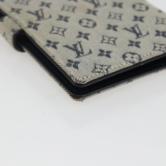 LOUIS VUITTON Monogram Mini Agenda PM Day Planner Cover Blue R20910 Auth BA10790