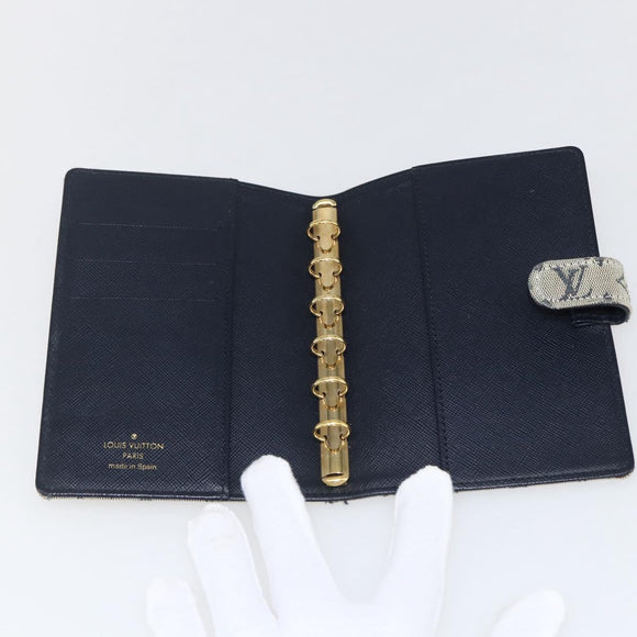 LOUIS VUITTON Monogram Mini Agenda PM Day Planner Cover Blue R20910 Auth BA10790