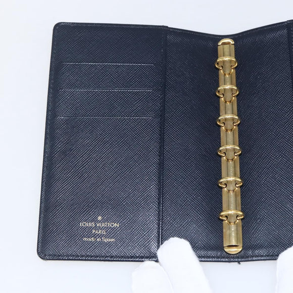 LOUIS VUITTON Monogram Mini Agenda PM Day Planner Cover Blue R20910 Auth BA10790