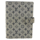 LOUIS VUITTON Monogram Mini Agenda PM Day Planner Cover Blue R20910 Auth BA10790-2