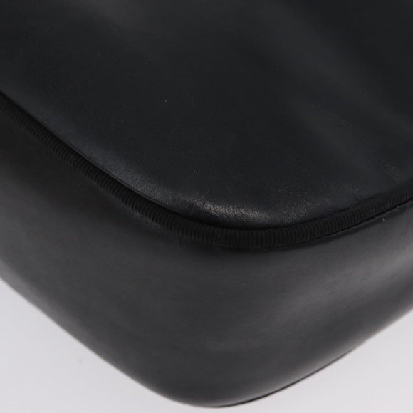 Salvatore Ferragamo Vala Shoulder Bag Leather Black Gold Auth BA10794