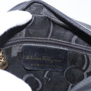 Salvatore Ferragamo Vala Shoulder Bag Leather Black Gold Auth BA10794-12