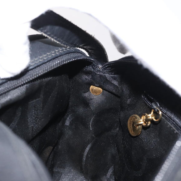 Salvatore Ferragamo Vala Shoulder Bag Leather Black Gold Auth BA10794