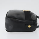 Salvatore Ferragamo Vala Shoulder Bag Leather Black Gold Auth BA10794-3