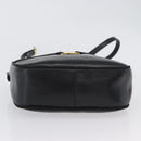 Salvatore Ferragamo Vala Shoulder Bag Leather Black Gold Auth BA10794-5