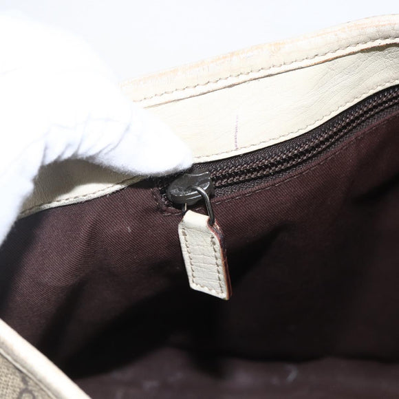 GUCCI GG Supreme Tote Bag PVC Beige Silver 114595 Auth BA10796