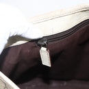 GUCCI GG Supreme Draagtas PVC Beige Zilver 114595 Auth BA10796-20