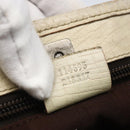 GUCCI GG Supreme Draagtas PVC Beige Zilver 114595 Auth BA10796-12