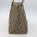 GUCCI GG Supreme Draagtas PVC Beige Zilver 114595 Auth BA10796-4