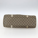 GUCCI GG Supreme Tote Bag PVC Beige Silver 114595 Auth BA10796-5