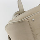 BURBERRY Nova Check Hand Bag Canvas Beige Silver Auth BA10799-13