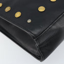 Gianni Versace Shoulder Bag Leather Black Gold Auth BA10801-15