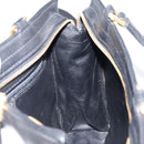 Gianni Versace Shoulder Bag Leather Black Gold Auth BA10801-19