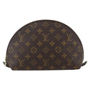 LOUIS VUITTON Monogram Trousse Demi Ronde Cosmetic Pouch M47520 LV Auth BA10802-13