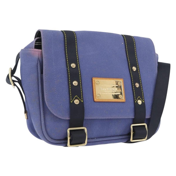 LOUIS VUITTON Antigua Buzzus PM Shoulder Bag Blue M40081 LV Auth BA10805