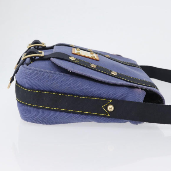 LOUIS VUITTON Antigua Buzzus PM Shoulder Bag Blue M40081 LV Auth BA10805