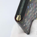 LOUIS VUITTON Monogram Multicolor Zippy Long Wallet Black M60243 LV Auth BA10806-8