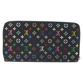 LOUIS VUITTON Monogram Multicolor Zippy Long Wallet Black M60243 LV Auth BA10806 - 0
