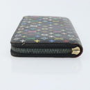 LOUIS VUITTON Monogram Multicolor Zippy Long Wallet Black M60243 LV Auth BA10806-4