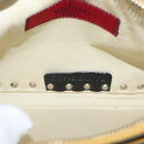 Gianni Versace Rock Studs Shoulder Bag Leather Yellow Gold Auth BA10807-11