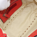 VALENTINO Rockstuds Handtas Leer 2-weg Rood Goud Auth BA10808-11