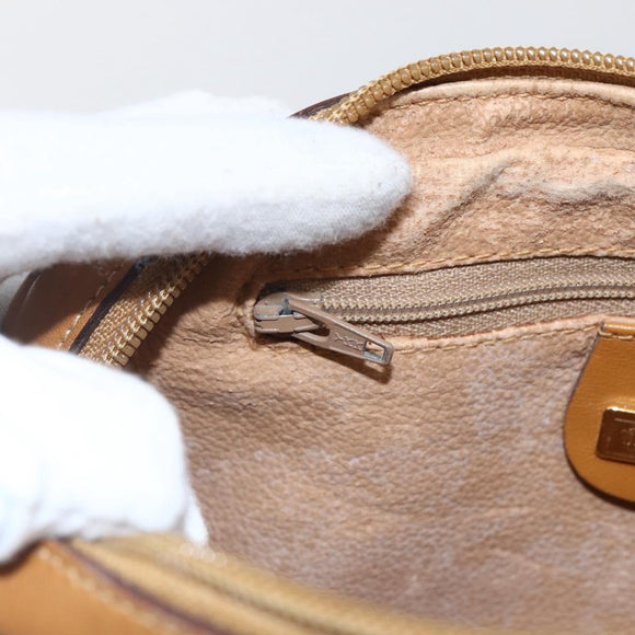 GUCCI Micro GG Supreme Umhängetasche PVC Beige Gold Auth BA10809