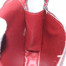 CARTIER Must Line Shoulder Bag Leather Wine Red Gold Auth BA1082-17