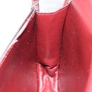 CARTIER Must Line Shoulder Bag Leather Wine Red Gold Auth BA1082-18