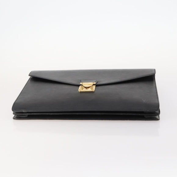 LOUIS VUITTON Epi Serviette Conseiller Briefcase Black M54422 LV Auth BA10821