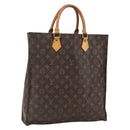 LOUIS VUITTON Monogram Sac Plat Hand Bag M51140 LV Auth BA10825-1