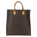 LOUIS VUITTON Monogram Sac Plat Hand Bag M51140 LV Auth BA10825-2