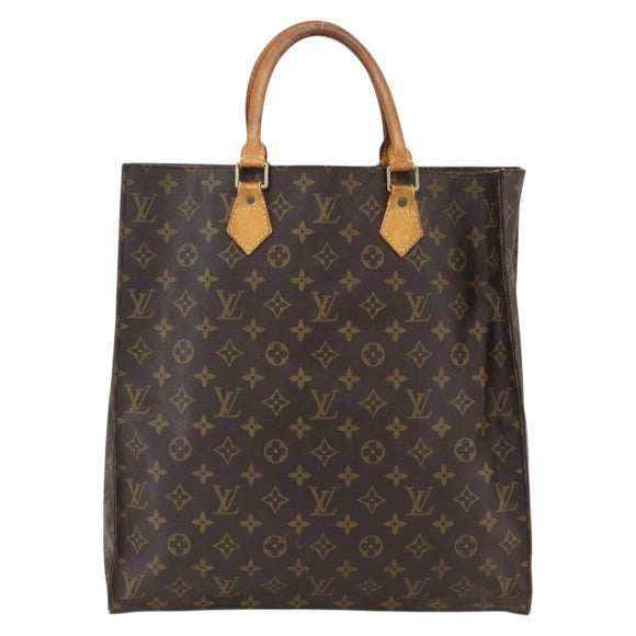 LOUIS VUITTON Monogram Sac Plat Hand Bag M51140 LV Auth BA10825