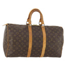 LOUIS VUITTON Monogram Keepall 45 Boston Bag M41428 LV Auth BA10838-1