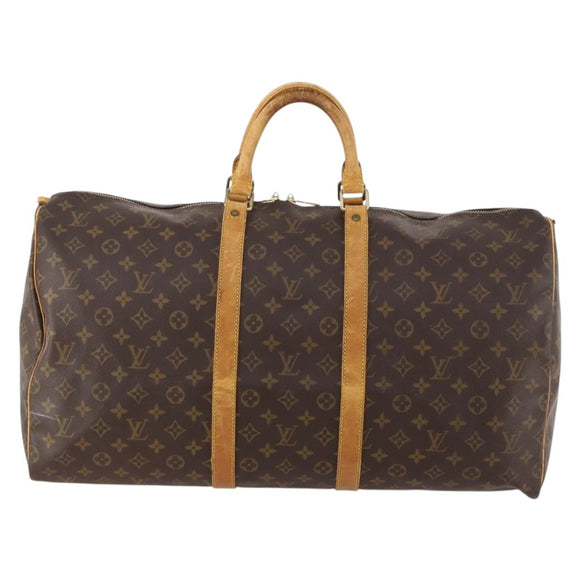 LOUIS VUITTON Monogram Keepall 55 Boston Bag M41424 LV Auth BA10839