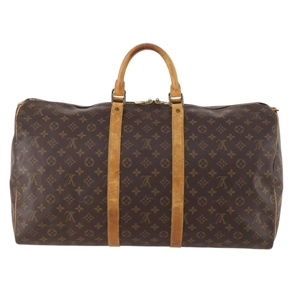 LOUIS VUITTON Monogram Keepall 55 Boston Bag M41424 LV Auth BA10839