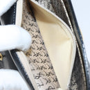 SAINT LAURENT Shoulder Bag Leather Embossed Black Gold Auth BA1084-20