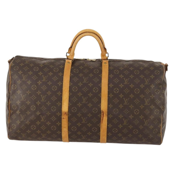 LOUIS VUITTON Monogram Keepall Bandouliere 60 Boston Bag M41412 LV Auth BA10840