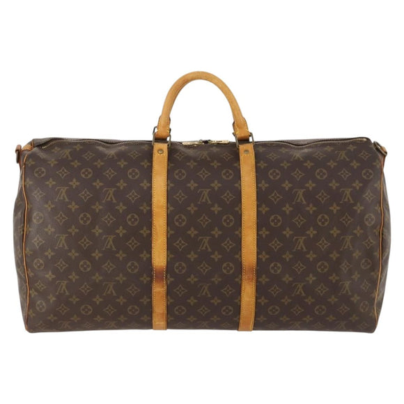 LOUIS VUITTON Monogram Keepall Bandouliere 60 Boston Bag M41412 LV Auth BA10840