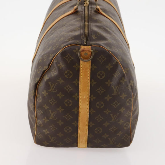 LOUIS VUITTON Monogram Keepall Bandouliere 60 Boston Bag M41412 LV Auth BA10840