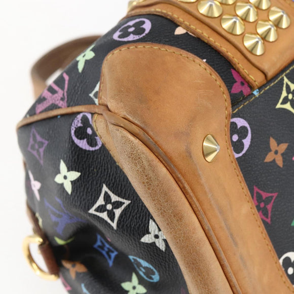 LOUIS VUITTON Monogram Multicolor Courtney MM tas 2-way zwart M45642 Auth BA10845