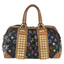 LOUIS VUITTON Monogram Multicolor Courtney MM Bag 2way Black M45642 Auth BA10845-13