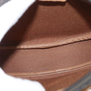 Christian Dior Honeycomb Canvas Shoulder Bag PVC Black Gold Auth BA10846-12